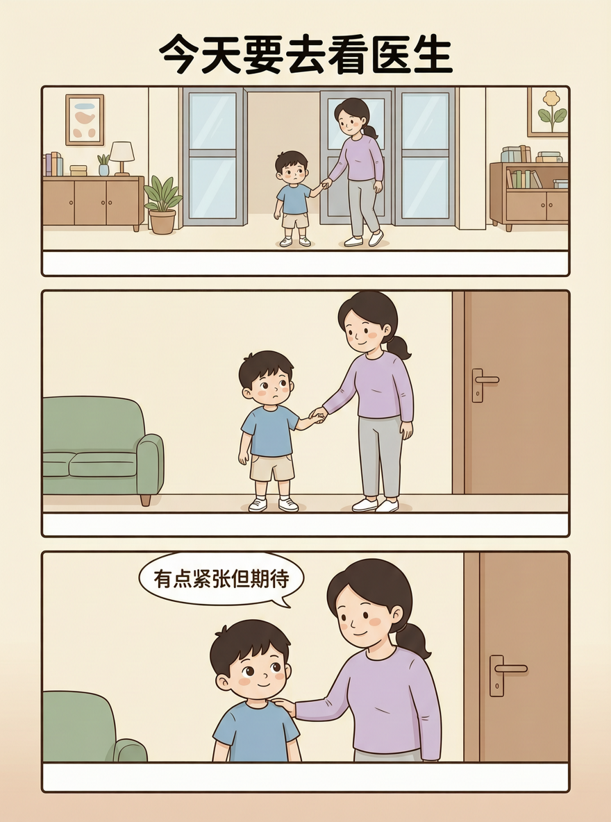 第一页:小明不舒服