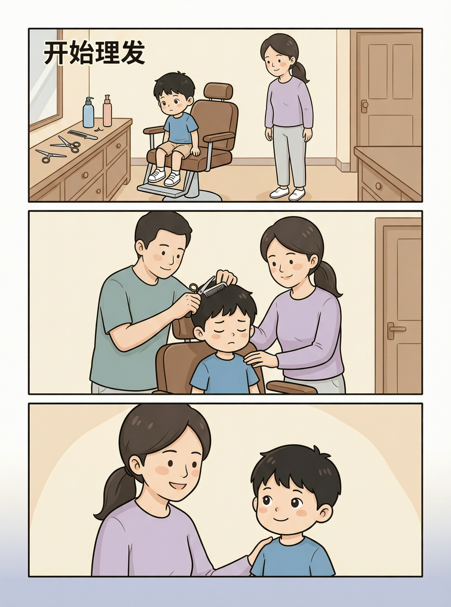 第三页：开始理发