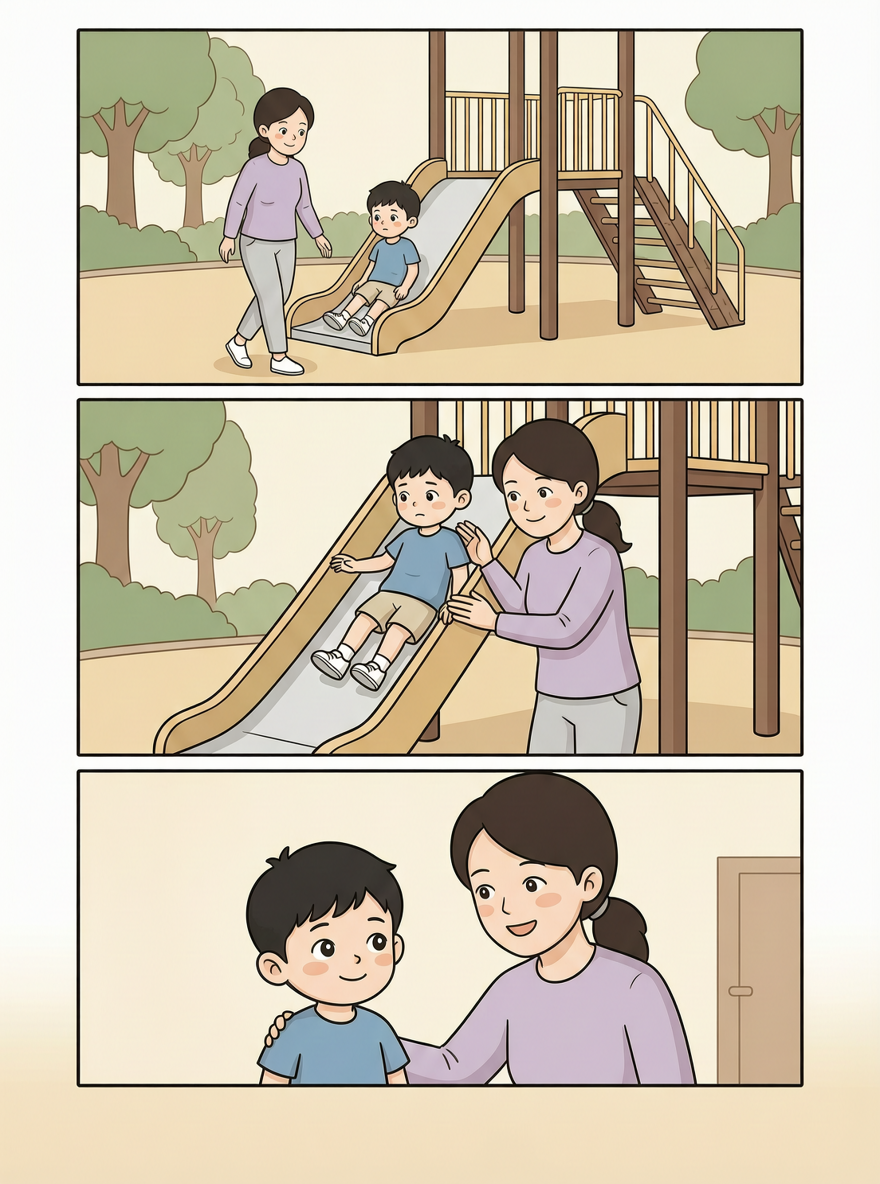 第二页：开心地玩滑梯