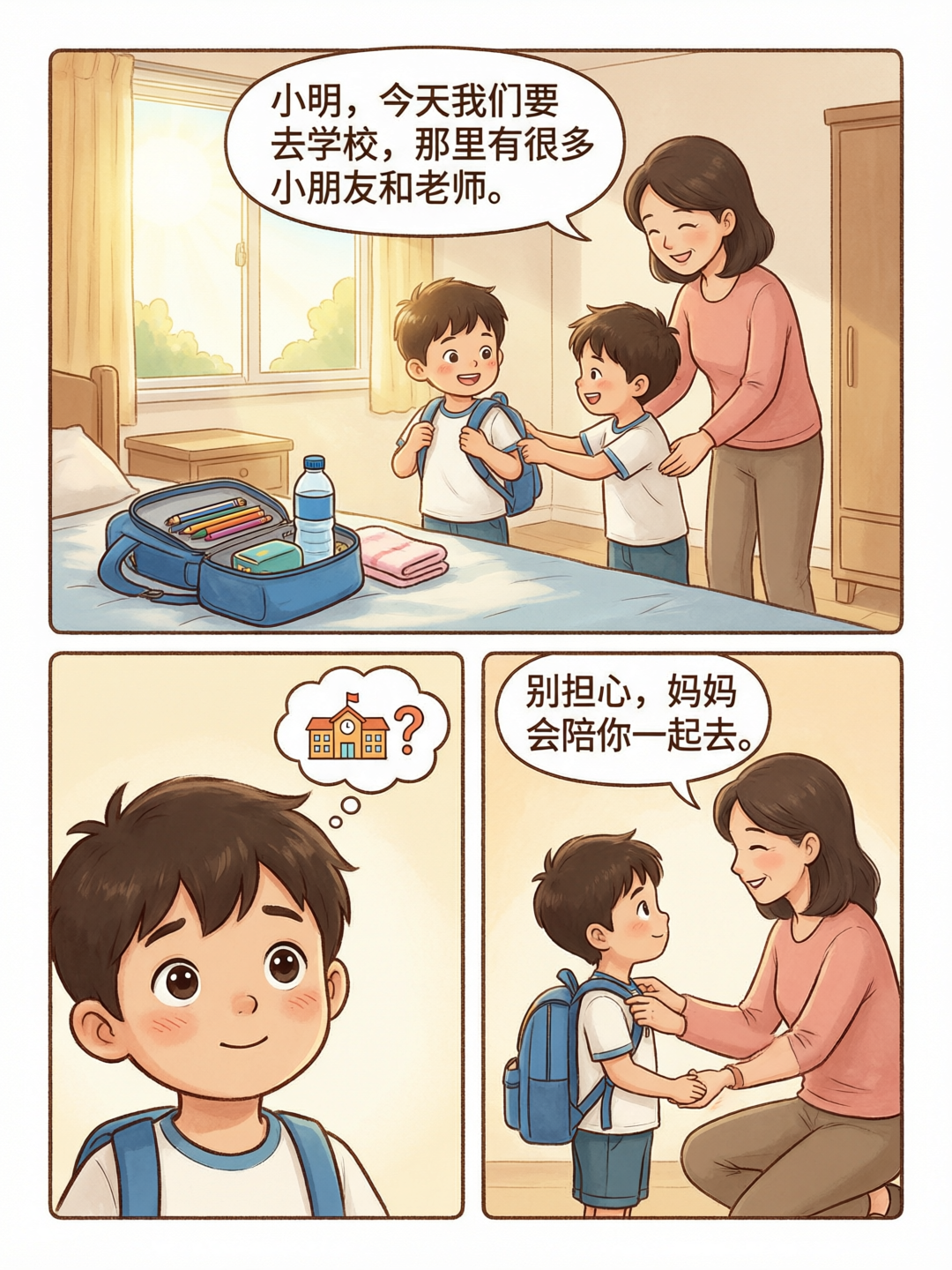 第一页：准备上学