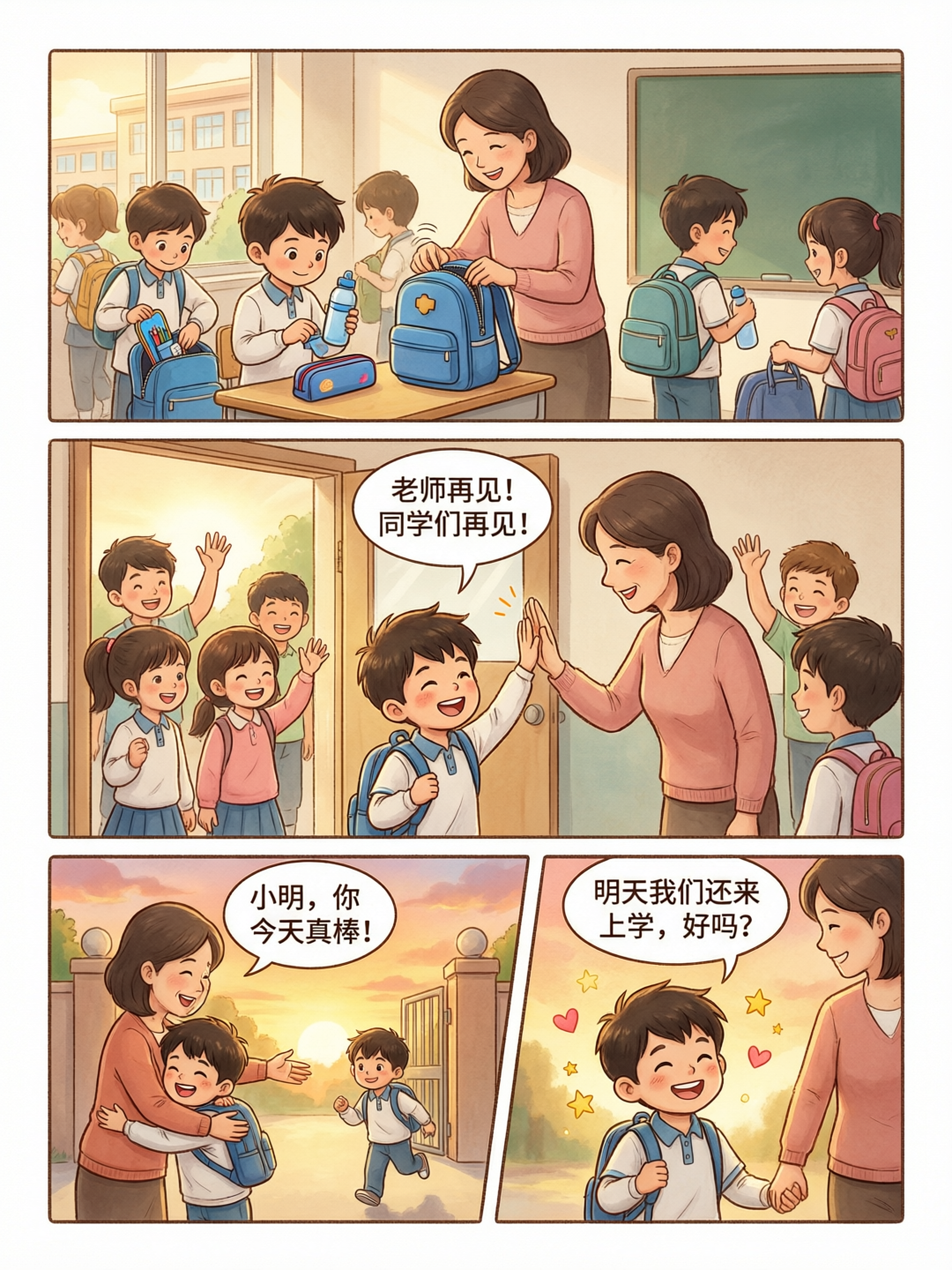 第四页：放学回家
