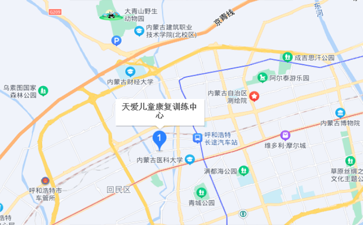 呼市回民区天爱儿童康复中心地址